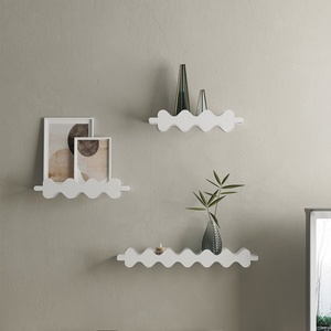 KINNON Unités de rangement murales en <span class=keywords><strong>fer</strong></span> forgé nordique, étagères à CD pour <span class=keywords><strong>salon</strong></span>, séparateurs de canapé, cloisons murales, étagères suspendues pour salle à manger - Product Image 3