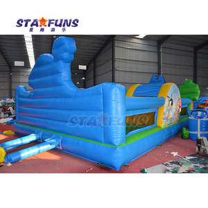 Château gonflable de grande taille en PVC pour enfants, location de fête commerciale, aire de jeux gonflable avec toboggan - Product Image 4