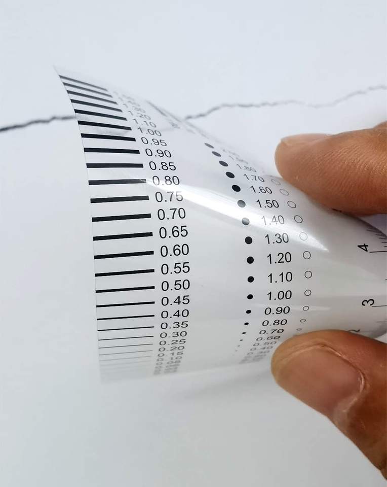 High-Precision Transparent Crack Width Ruler for Accurate Measurement ...