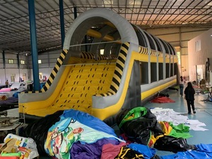 Jeux de compétition interactifs commerciaux Wipeout, jeux gonflables d'extérieur, défi de saut sur ballon Wipeout, arène - Product Image 3