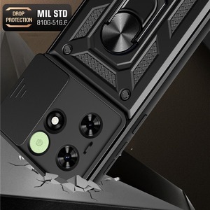 Funda para Teléfono Móvil Antigolpes Infinix <span class=keywords><strong>Note</strong></span> 50 Pro Plus 5G/4G de PC TPU con Armadura, Cubierta Deslizable de Privacidad, Cojín de Aire y Soporte de Anillo Magnético - Product Image 2