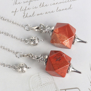Vente en gros de nouveaux pendentifs en cristal, pierres semi-précieuses naturelles polies, pendentif polyèdre en cristal pour la décoration - Product Image 6