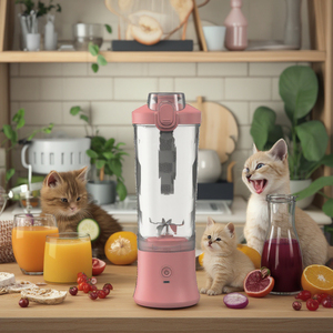 <span class=keywords><strong>Blender</strong></span> buah bertenaga baterai USB 600ml portabel dengan sedotan untuk milkshake dan Smoothies untuk mobil Hotel dan penggunaan luar ruangan - Product Image 4