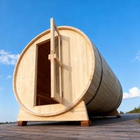 Saunas extérieurs modernes pour 4 personnes, maison de vapeur, sauna infrarouge en bois massif de cèdre rouge, baril de sauna extérieur