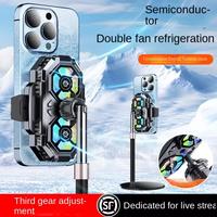Refroidisseur de téléphone portable flexible et portable Leizun SL22 avec affichage numérique sur site, double turbine de réfrigération et fixation magnétique