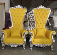 Canapé de mariage pour les mariés, fauteuil royal à dossier haut, chaise trône pour reine et roi