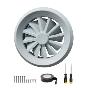 Diffuseur d'air tourbillonnant en aluminium réglable OEM ODM pour CVC, grille motorisée murale au design industriel moderne - Product Image 3