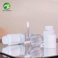 Tube de brillant à lèvres avancé 3ml, cylindrique blanc, emballage cosmétique, vente en gros, vide, en plastique, avec bouchon à vis, outils de maquillage