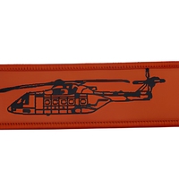 Porte-clés personnalisé pour pilote, porte-clés en tissu brodé double face pour le personnel de bord, cadeau pour l'équipage aérien