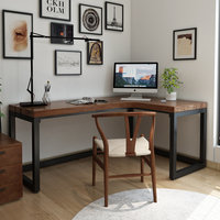 Bureau en bois massif en forme de L coin bureau d'ordinateur table d'angle contre le coin chambre établi bureau à domicile