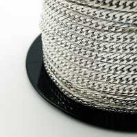 Vente en gros de chaînes à double maillon en argent sterling 925 véritable, en rouleau, pour la fabrication de colliers et de bracelets