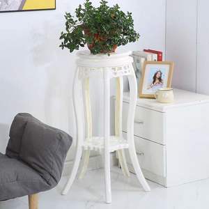 Support à fleurs rond en plastique à plusieurs niveaux, nouveau style chinois, pour salon, balcon, rangement intérieur - Product Image 3