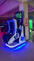 Máquina de Atracciones de Montaña Rusa de Realidad Virtual 9D, Simulador de Silla 360 de Metal y Plástico para Centros Comerciales Interiores