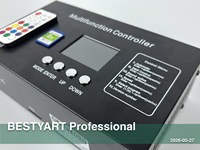BESTYART/ Contrôleur multifonctionnel pour éclairage de piste de danse LED 12 ports avec DMX/télécommande