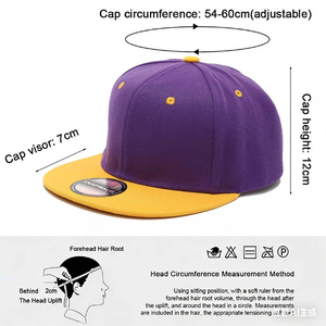 Gorra Snapback de Dos Tonos Estilo Urbano Deportivo con Logotipo Personalizado al por Mayor en Stock, Gorras de Béisbol Trucker con Visera Plana Hip <span class=keywords><strong>Hop</strong></span> - Product Image 3