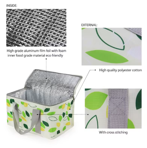 Panier de pique-nique en gros, sacs de pique-nique avec sangle de suspension, sac isotherme multicolore grande capacité - Product Image 5