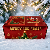 Boîte Express Personnalisée Haut de Gamme à Fermeture Auto-adhésive, Boîte Express de Noël avec Fermeture Éclair Gratuite et Film Adhésif Facilement Déchirable