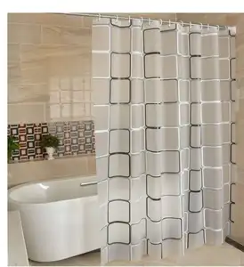シャワーカーテンPEVAプラスチックハンガービニールシャワーカーテン中国製