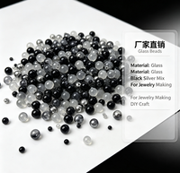 Perles d'espacement en verre violet multicolores, marque YUZHU, vente en gros en vrac pour projets de fabrication de bijoux DIY (bracelets, colliers)