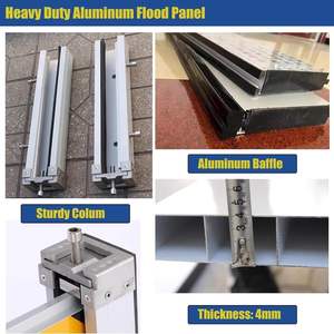 Özel Yapım Sel Bariyerleri, Ev Garaj Kapıları için Kasırgaya Dayanıklı Alüminyum Sel Bariyerleri, Alüminyum Alaşımından Üretilmiştir. - Product Image 4