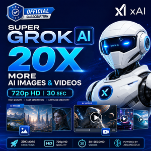 การสมัครสมาชิกอย่างเป็นทางการของ Super Grok ระยะเวลา 1 เดือน พร้อมการเข้าถึงแบบไม่จำกัด AI Chat การสร้าง<span class=keywords><strong>ภาพ</strong></span>และวิดีโอ รองรับ MAC OS ใช้งานได้ทั่วโลก แบบส่วนตัว - Product Image 4
