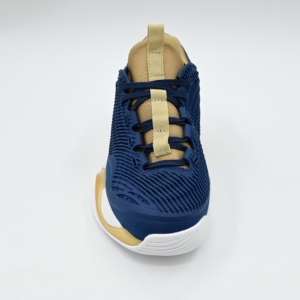 Zapatillas de Baloncesto y <span class=keywords><strong>Tenis</strong></span> para <span class=keywords><strong>Hombre</strong></span>, Ligeras, Transpirables, Color Azul Marino y Dorado Metálico, Personalizadas al por Mayor - Product Image 5