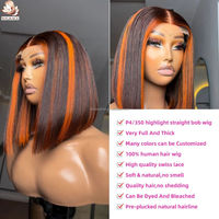 Peluca de Cabello Humano Súper Doble Trama 4x4 con Cierre de Encaje Transparente HD, Corte Recto, Cabello Virgen Vietnamita Liso Natural P4/350, Peluca Bob Sin Pegamento