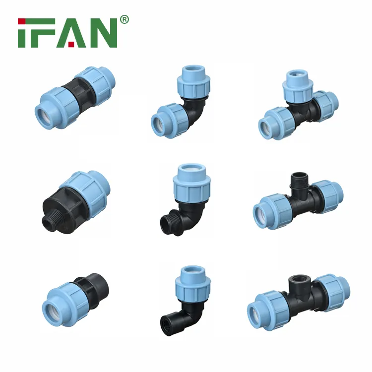 Agriculture Irrigation garden pp pe compression fittings 20-110mm agriculture pipe price hdpe tube pe fitting