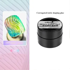 Gel de uñas transparente 3D de 5/15 ml y polvo de espejo para decoración de uñas. Crea un arte de uñas tridimensional metálico con gel de pintura 3D. - Product Image 2