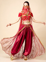 Robe de danse du ventre sexy pour femmes adultes, longue, ajustée, style sari, pour spectacle indien/bollywoodien