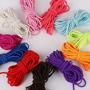 Elastic Cord <b>Braided</b> Lanyard Five-Color Solid Color DIY Bag Hanging Umbrella Rope Keychain Handmade Polyester Fashion Phone - Product Image 1