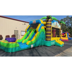 Toboggan aquatique gonflable commercial pour enfants, grande structure gonflable abordable, château gonflable roulant à vendre - Product Image 2