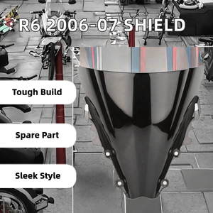 Nouveau pare-brise de moto Motorefit Double Bubble ABS pour Yamaha YZF 600 R6 2006 2007 Remplacement avec 1 an de garantie - Product Image 2