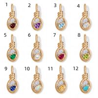 Pendentif plaqué or rose de style occidental, serti de pierres précieuses, avec revêtement PVD sans nickel, chic et luxueux, idéal pour le bureau