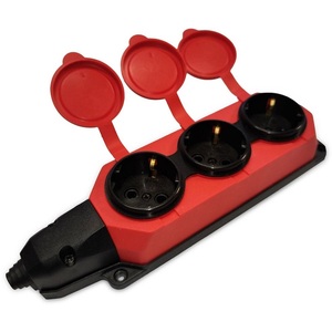 ปลั๊กพ่วง 3 ช่อง วีโต้ เรด 2 ขา แบบ Schuko สำหรับใช้งานกลางแจ้ง IP44 - Product Image 2