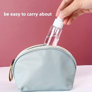 Venda quente 100ml Transparente PET redonda Perfume Garrafa Spray 3oz Travel Pocket Funil Recarregável para Cuidados Com A Pele Shampoo Uso Barato - Product Image 6