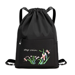 Bolsa de Deporte Impermeable Plegable con Cordón, para Separación de Artículos Secos y Húmedos, con Bordado, para Viajes y Fitness - Product Image 5