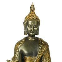 2023 nouvelle arrivée couleur dorée maison décor intérieur table petit feng shui résine méditant bouddha statue sur trône