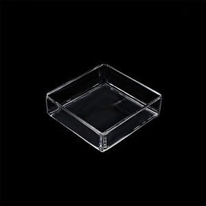 Thạch anh hòm vuông xi lanh nhiệt độ cao ống lò crucible văn hóa món ăn bể thủy tinh container vuông thuyền hộp với bìa - Product Image 4