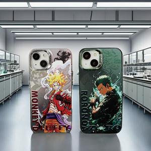 Anime Cartoon lusso antiurto placcato custodie per telefono per <span class=keywords><strong>iPhone</strong></span> 16 15 14 <span class=keywords><strong>11</strong></span> <span class=keywords><strong>Pro</strong></span> Max PC cover per cellulare - Product Image 3