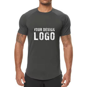 T-shirt de sport pour homme en polyester décontracté d'été, séchage rapide, vente en gros OEM, course à pied, évacuation de l'humidité, coupe ajustée - Product Image 4