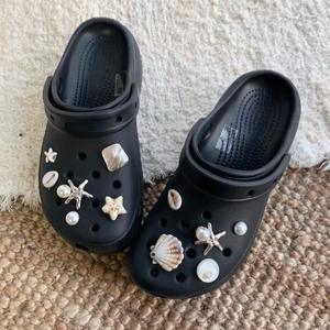 بالجملة زينات الأحذية المعدنية سلسلة المحيط قذائف طبيعية ومقابض مع ملحقات قابلة للفصل للأحذية Cro - Product Image 5