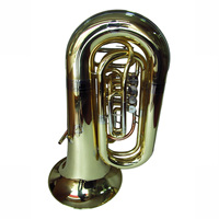 Tuba 3/4 Eastern Music, 4 pistons rotatifs, calibre 19,5 mm / cloche 450 mm, finition laquée or