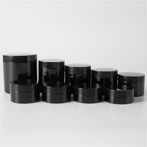Black cream bottle PET packaging jar plastic wax jar food jar
