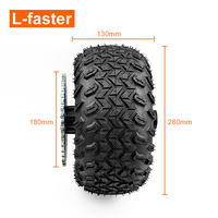 Kit de roue à moteur sans balais à engrenages pour chariot à une roue, entraînement par chaîne, 10 pouces, 48V, 500W, 750W