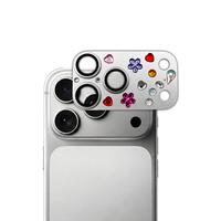 Protection d'objectif en verre trempé pour iPhone 17 Pro Max, film protecteur arc-en-ciel, coque brillante entièrement métallique