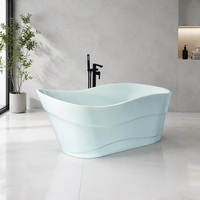 Baignoire autoportante rectangulaire en acrylique CUPC, design moderne et écologique, capacité 2-3 personnes, avec hydrothérapie, pour hôtels et villas