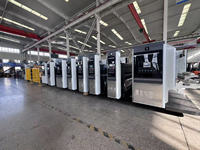Machine de fabrication de boîtes en carton ondulé FFG, formateur de boîtes à moteur servo, machine de formage de boîtes ondulées en ligne de type tombant