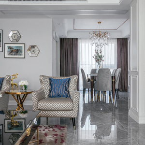 Luxury American Modern Luxury <strong>4</strong> - 6 Seater <strong>Grey</strong> Velvet <strong>Chairs</strong> Walnut Solid Wood Table <strong>Dining</strong> Table <strong>Set</strong> - Product Image 3