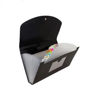 Customize Size Plastic 13 Pockets Check Expanding File With Good Price
